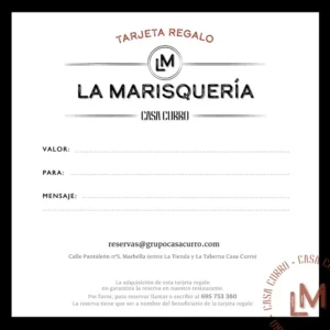 Tarjeta de Regalo para la Marisquería Casa Curro.